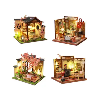 Drevené Miniatúrny domček pre bábiky DIY Sady Ručné DIY Mini Dome Model pre Dospelých