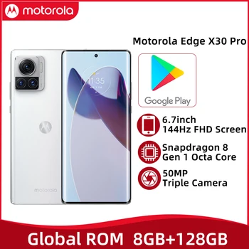 Globálne ROM Motorola X30 Pro 6.67 Palcový 144Hz Displej Snapdragon 8+ Gen1 Octa-Core 200MP Triple Fotoaparát Android 11 Bluetooth 5.2