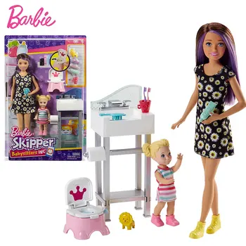 Barbie je Málo Detská Sestra, Princezná Zdobiť Dievča Hrať Rodiny detské Hračky Dievča, Darček k Narodeninám FHY97