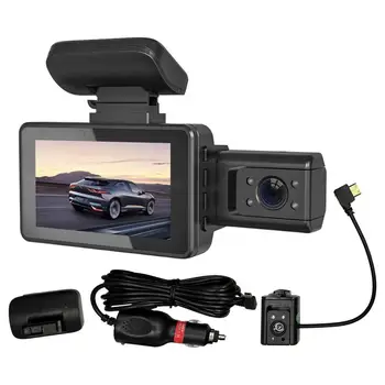 Dashcam Prednej A Zadnej Kamery, DVR Car Video Recorder Vozidla Black Box FULL HD 1080P Nočné Videnie Vodiča Záznamník G Senzor