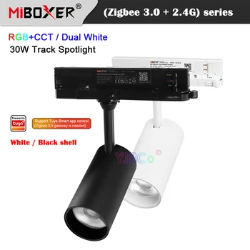 Miboxer Zigbee 3.0 30W RGBCCT LED Track Light Tuya APP 2.4 G Dual Biela Pozornosti Železničnej typ Stropu RF Diaľkové ovládanie 110V 220V