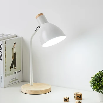 Drevo Kreatívne stolná Lampa Nordic Flex Stôl Svetlo Umenie Jednoduché LED E27 Svetlá/Ochrana Očí Čítanie&Obývacia Izba, Spálňa Domova