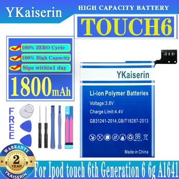 Dotykový 4 5 6 YKaiserin Batérie Pre IPod Touch 6. Touch6 6 Generation6 6 g A1641 /5. 5 5g 616-0621/ 4. 4 4g 616-0553 Batérie