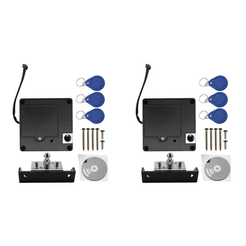 2X Skriňa Neviditeľný Elektronický RFID Zámok Keyless Zásuvky Dverové Zámky Senzor Košík