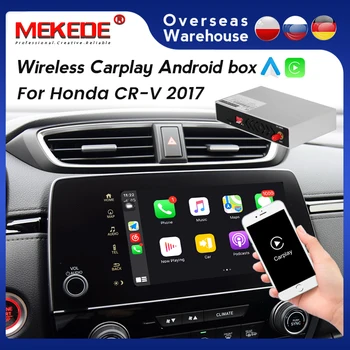 Najnovšie Android Auto Wireless Apple CarPlay Dekodér Box Pre Honda CR-V Roku 2017 Podpora Máp Zrkadlo Odkaz Rezervný Fotoaparát