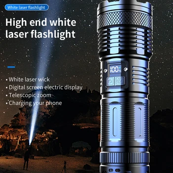 Biela Laserová Silné Svetlo Blesku Nabíjanie Ultra Svetlé Vonkajšie Dlhý Rad Vysoko Výkonné Multifunkčné Laserové Xenónové Svetlo