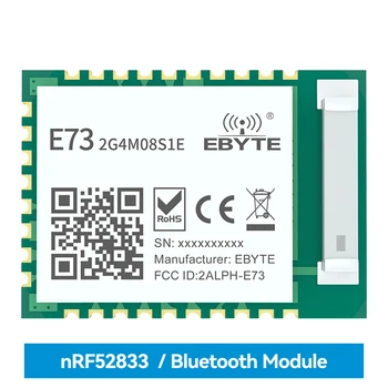 nRF52833 BLE5.1 Zigbee Low-power Multi-protokol Modul SMD Bezdrôtový Vysielač Vysielač, Prijímač E73-2G4M08S1E Cerami