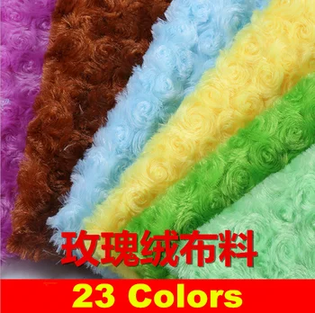 23 Farby Fialová Modrá Zelená PV Plyšové Textílie Rose/Rozetu Vírivá Minky Textílie Pre Villus Oblečenie pultu Handričkou Pozadí