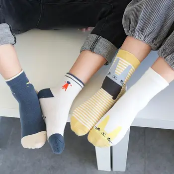 5 Ps: Baby Ponožky Teplé a Pohodlné Deti Ponožky Farebné Kreslené Ponožka Bavlna