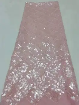NOVÉ ružové francúzsky 3D Flitre Afriky Tylu Oka Textílie, Čipky 2023 Vysokej Kvality Nigéria Čistý Čipky Textílie Ženy Strany Svadobné Šaty
