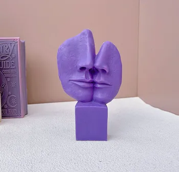 Nové Umenie Tváre Sviečka Formovať Abstraktné Tváre Sadrové Živice Formy Výroby Candy Sviečka Ice Torte Čokoláda Pečenie Nástroj