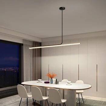 Jedáleň prívesok lampa je jednoduchý a minimalistický. Nordic čaj izba bar bar je dlhé a rovné. Jedáleň prívesok na čítanie