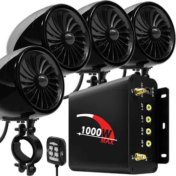 1000W Zosilňovač M1000 Bluetooth Motocykel 4 Stereo Reproduktory MP3 Audio FM Rádiový Systém Pre Motocykle/ATV/UTV/Loď