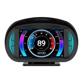 Auto HUD Head up Displej Univerzálny OBD/GPS Rozchod LCD Displej Rýchlosť Jazdy za prekročenie maximálnej povolenej Rýchlosti, Alarm, Multifunkčný Inclinometer