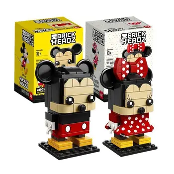 Disney Mickey Minnie Akcie Obrázok Bloky Kawaii Anime Obrázok Stavebné Bloky Diy Montáž Modelu Vzdelávacích Hračiek Darček