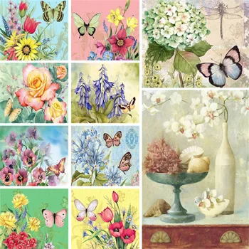 Kvety Cartoon Farba Čísla Package Olejových Farieb 40*50 Plátno Obrázky Dekoratívne Obrazy Pre Deti Veľkoobchod Dielo