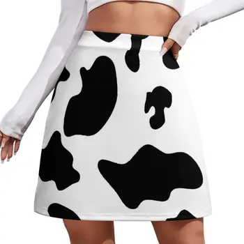 Krava vzor škvrny zviera tlače Mini Sukne Minisukňu žena kawaii sukne, šaty žien lete