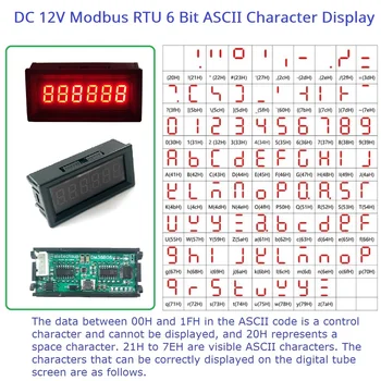 DC12V Modbus RTU 6Bit ASCII Znak RS485 LED Displej Modul 0.36 palcový Digitálny Trubice pre PLC HMI NODEMCU ESP8266 ESP32