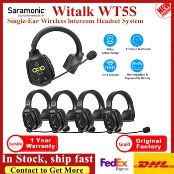 Saramonic Witalk WT5S Full-Duplex Komunikácia Bezdrôtový Komunikačný Headset Systém pre TV Film Production Tímovej Drone Streľba