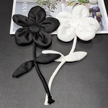 1PC 3D Kvet Prehnané Odevy, Textílie, Dekorácie, Šitie Nášivka Retro Ručné Corsage Slnečnice DIY Brošňa Darček