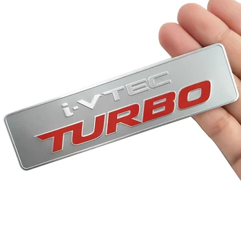3D Hliníkovou som VTEC TURBO iVTEC Auto Styling Nálepky Znak Telo Zadné Ostrohové Brány Odznak pre Honda City OBČIANSKE Fit Dohodou Jazz CRV XRV