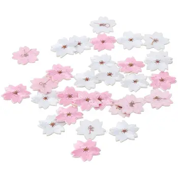 30pcs 2.5*2.3 cm Farebné Sakura Vyšívané Škvrny Textílie Sakura kvet tvarované Čerešňové Kvety Dekoratívne Vyšívané Záplaty