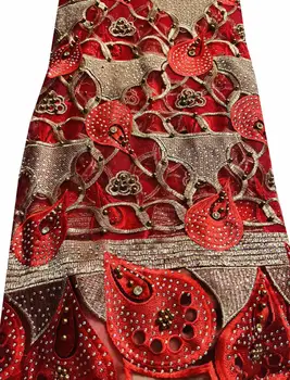 Africké S Kamene Čistý Čipky Textílie 2023 Vysoko Kvalitnej Čipky francúzskej Čipky a Tylu Textílie Nigérijský Čipky Textílie Na Svadby ETY004