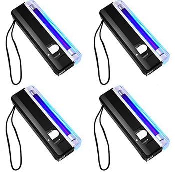 4 Ks Ručné UV Black Svetlo, Pochodeň Prenosné Blacklight LED UV Svetlo na batériový Bill Detektor Svetla