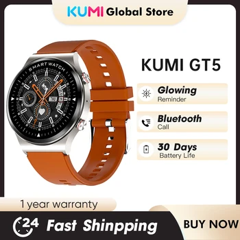 KUMI GT5 RGB Mužov Smart Hodinky Bluetooth 5.0, Aby Prijatie Hovoru Fitness Srdcovej frekvencie, Krvného Tlaku Kyslíka Monitor Vodotesný IP68