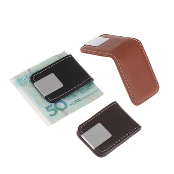 Vrecko Peňaženky Držiteľa Kožené Prenosné Klip Peniaze Magnetické Karty 1pc Business Slim Úverové Peňaženky Silné Mini