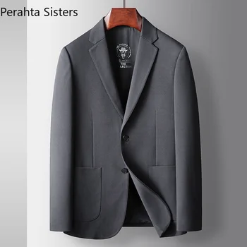Úplne Luxusné pánske Sako 2023 Nové Jeseň Zima Farbou Business Bežné Mužský Oblek Bundy Módne Muž Oblečenie M-4XL