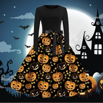 Halloween Kostýmy Žien Vintage Swing Maxi Šaty Šaty pre Ženy Drobná Formálne Dlho Čipky Šaty pre Ženy