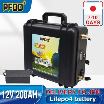 12V 200Ah Lifepo4 Batérie, Vstavané BMS Lítium Železa Fosfát Buniek Pack Pre Nahradenie Väčšina Záložné Napájanie Domov na Skladovanie Energie