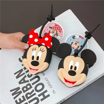 Najnovšie Mickey Minnie Mouse Silica Gel Mince Kabelka Disney Kreslené Anime Kawaii Mini Peňaženka Prenosné Prívesok Keychain Peniaze Taška