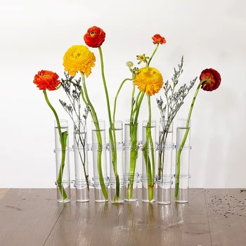 Otočné Trubice Vázy Jasné Skúmavky Kvetináče Kvetinový Hydroponické Kontajner Nordic Vázy, Spálne, Jedálenský Stôl Domova