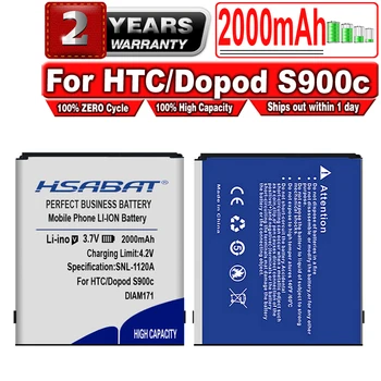HSABAT 2000mAh DIAM171 Batérie pre HTC/Dopod S900c,Herman,500,Raphael 100,101,800, T7272,T7278,TyTn III