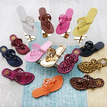 Kožené pričom uhlopriečny papuče pre dámsku obuv, letná Americkej módnej značky dámske sandále a papuče