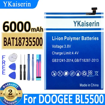YKaiserin 6000mAh Batéria Telefónu Pre Doogee S55 BAT18735500 Náhradné Batérie Bateria