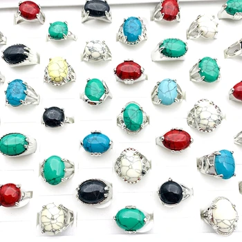 Nové 20pcs Prstene Pre Mužov a Ženy, Módne Šperky Strieborné Farba Kolík Kameň Príslušenstvo Strana Darček Veľkoobchod Veľa
