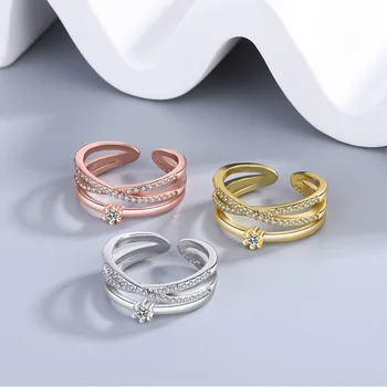 Vintage Crystal Súbehu kórejský Štýl Otvoriť Prstene Pre Ženy y2k Príslušenstvo Prst Prsteň Festivalu Elegantné Šperky Veľkoobchod