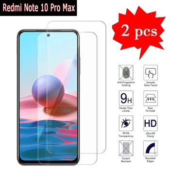 2-1Pc Premium Skla Pre Redmi Poznámka 10 Pro Max Kryt Telefónu ochranný Film Redmi Note10 Pro Max HD proti Výbuchu Tvrdené Sklo