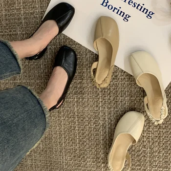2023 Nové Sandále pre Ženy Móda Stručné rovnou Podrážkou Topánky dámske kórejský Štýl Ležérne Topánky pre Ženy Zapatos De Mujer