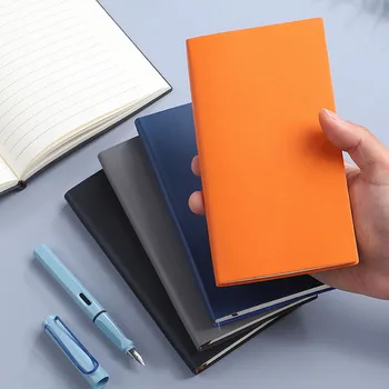 A6 Notebooky a Zápisníky Mäkké Denník Mini, Pu Kože Sketchbook 200 Stránok Ročník Notebook Papiernictvo Dodávky Časopisov Písanie