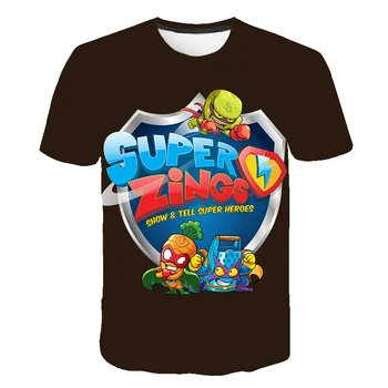 3D Super Zings T-Shirt Deti Batoľa Anime Hry Chlapci Dievčatá v Lete Streetwear Krátky Rukáv Detí T-Košele Deti Topy