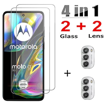 4in1 Tvrdeného Skla Pre Motorola Moto G82 G72 G62 G52 Screen Protector Objektív Fotoaparátu na Film Moto G73 G53 G23 G13 G22 G42 G32 Sklo