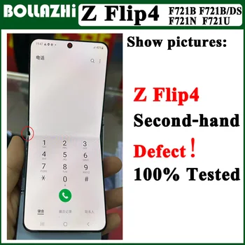 Pôvodná Chyba Pre Samsung Galaxy Z Flip 4 LCD Displej SM-F721B F721N Obrazovka Dotykový Displej S Rámom Digitalizátorom. Montážne Diely