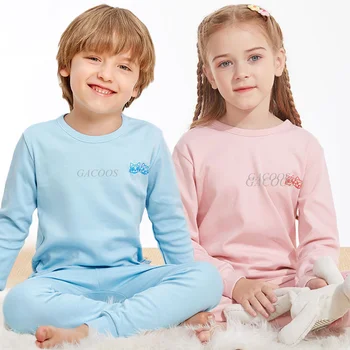 Baby Chlapci Pyžamo Jeseň Dlho Puzdre detské Oblečenie Sleepwear Teen Plavky Bavlnené Pyžamá Sady Pre Deti 6 8 10 12Years