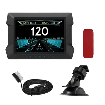 GPS HUD Hlavu Hore Smart Digitálny Rýchlomer Zobrazenie Meter Rozchod, Všetko V Jednom Teplota Vody Meradlo Tlaku Tester Auto Alarm