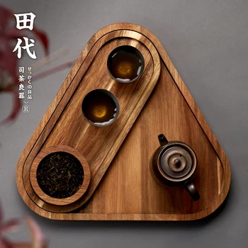 Japonský drevený zásobník čaju zásobník ovocie zásobník piť denný zásobník kreatívne domáce riad súbor Bezpečnosti a ochrany zdravia Zp-priateľské