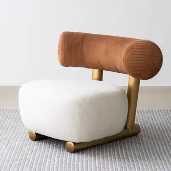 Nordic iny voľný čas stoličky dizajnér pohovka kreslo moderný minimalistický jednej stoličky imitácia králik kožušiny stoličky dánska čisté červené stoličky nové